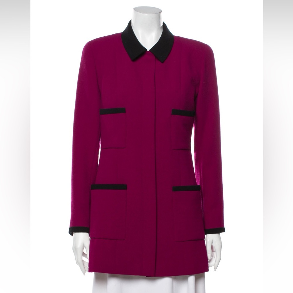 Vintage 1990’s Chanel 4 Pocket Fuchsia Jacket size 38